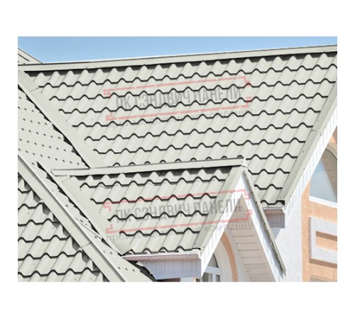 Планка конька плоского 150х150х2000 ПЭ-9002-0.45