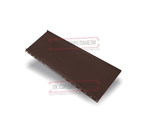 Кликфальц mini 0,45 Drap RAL8017 шоколад с пленкой на замках