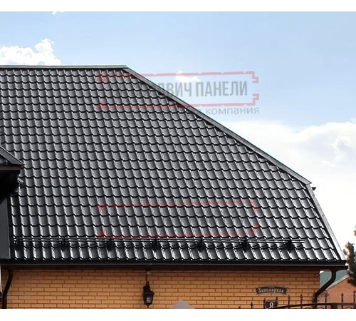 Металлочерепица Классик RAL7024 Drap-0,45