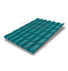 Металлочерепица классик плюс RAL5021 Satin-0.5