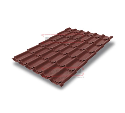 Металлочерепица классик плюс RAL3009 Velur20-0.5