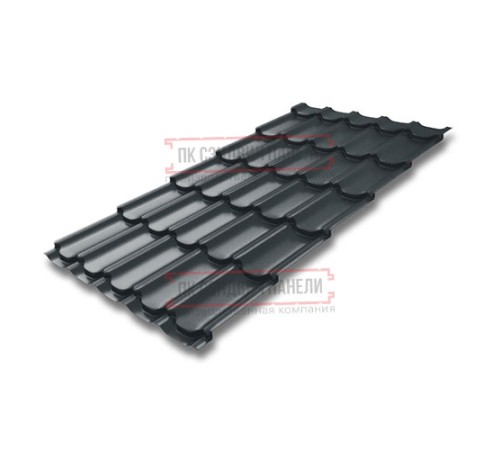 Металлочерепица Квинта плюс RAL7016 Satin-0.5