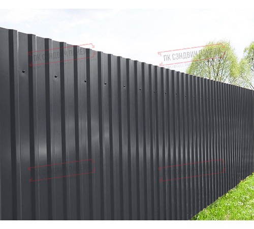 Профилированный лист МП20х1100 Полиэстер RAL-7024-0.45