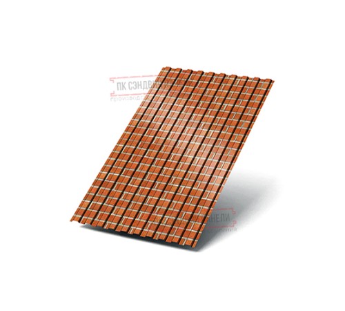 Профилированный лист С8х1150 ECOSTEEL-Кирпич-0.5.