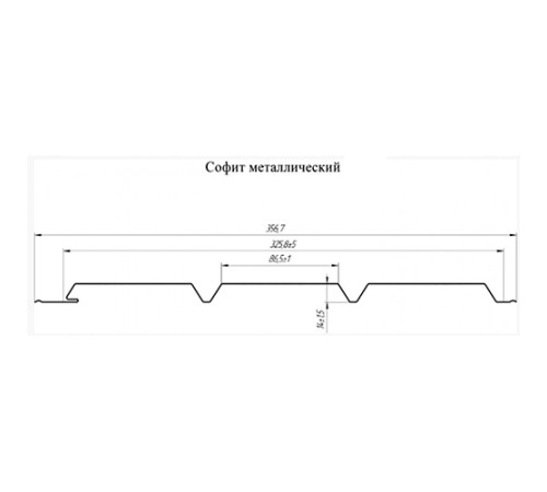 Софит металлический без перфорации 0,45 Print Elite с пленкой Rowan