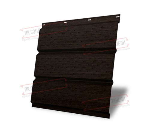 Софит металлический полная перфорация 0,45 Print Elite с пленкой Coffee Wood