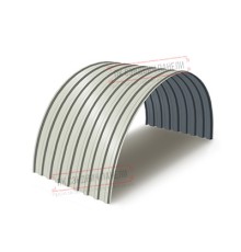 Профнастил МП20ПГ-0.45, Ширина-1100, Полиэстер RAL9002